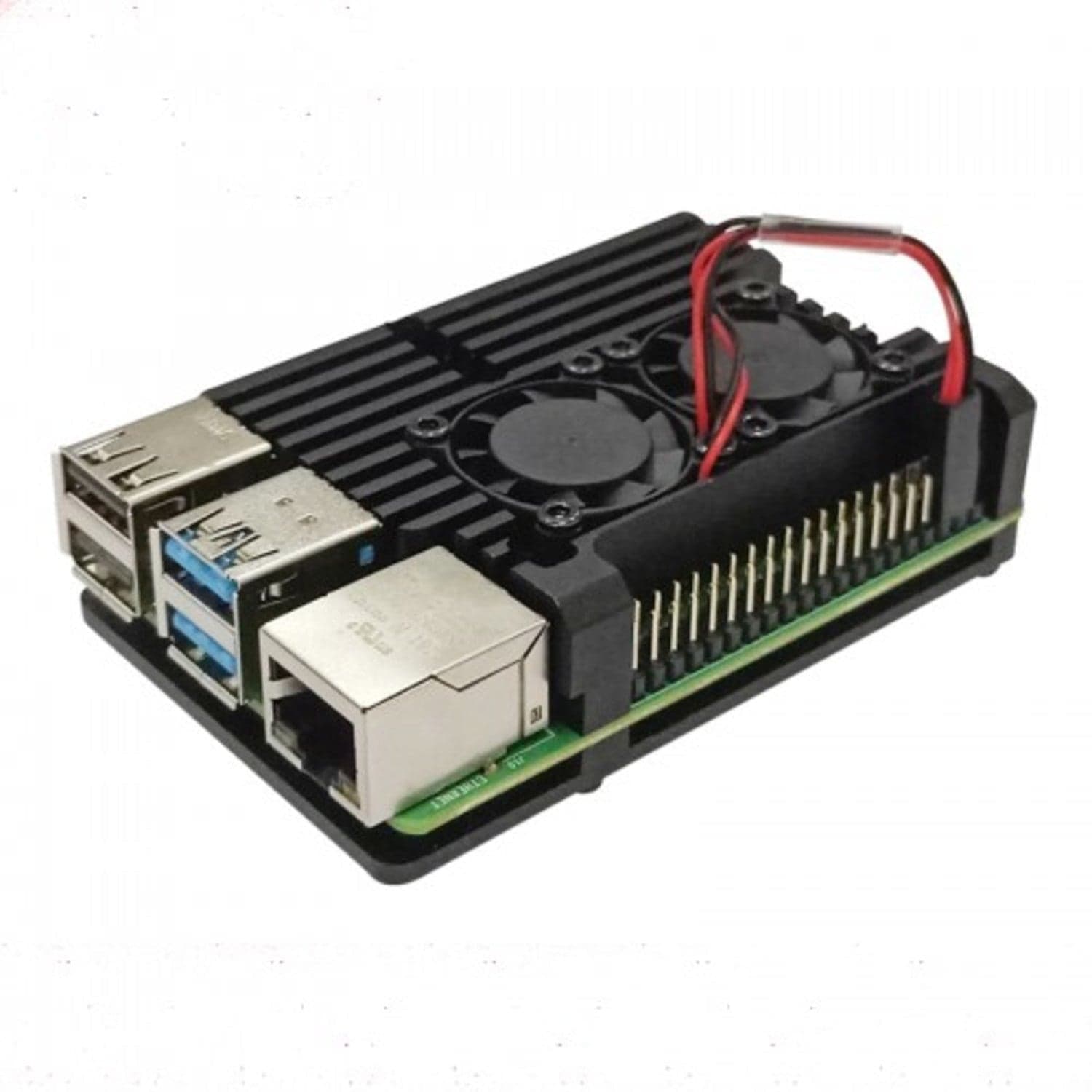 Бронированный чехол с двойным вентилятором для Raspberry Pi 4 — фото 2