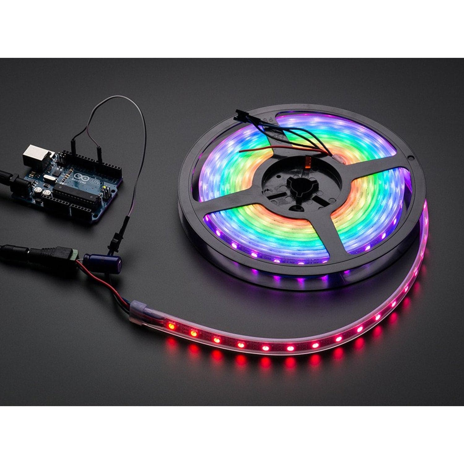 Светодиодная лента Adafruit NeoPixel Digital RGB - белая 60 светодиодов [БЕЛЫЙ] 3м — фото 2