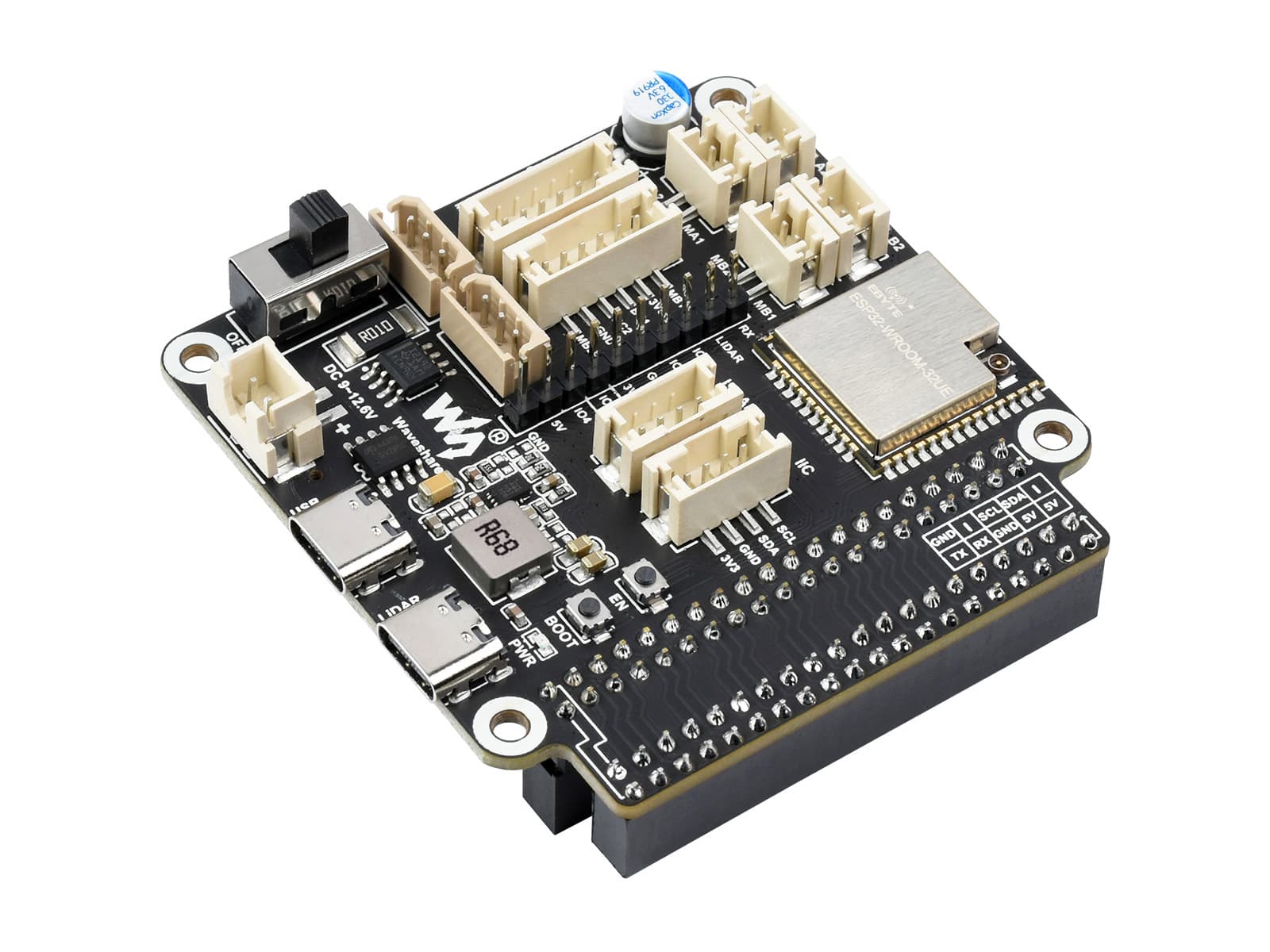 Общая плата драйвера для роботов, на базе ESP32, многофункциональная, поддерживает связь WIFI, Bluetooth и ESP-NOW, ESP32-WROOM-32 ESP32 Dev Board — фото 2