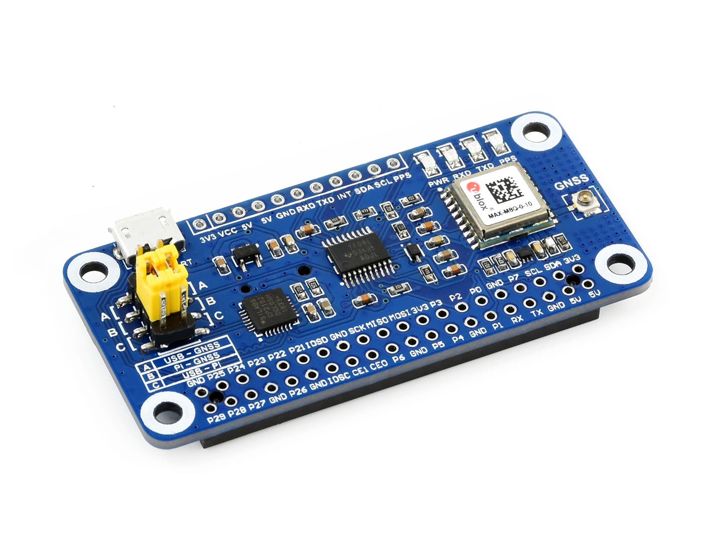 MAX-M8Q GNSS HAT для Raspberry Pi, поддержка многосозвездных приемников, GPS, Beidou, Galileo, ГЛОНАСС — фото 2