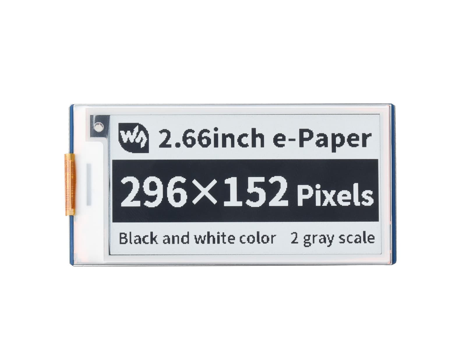 2,66-дюймовый модуль дисплея E-Paper E-Ink для Raspberry Pi Pico, 296 × 152, черный / белый, SPI — фото 2