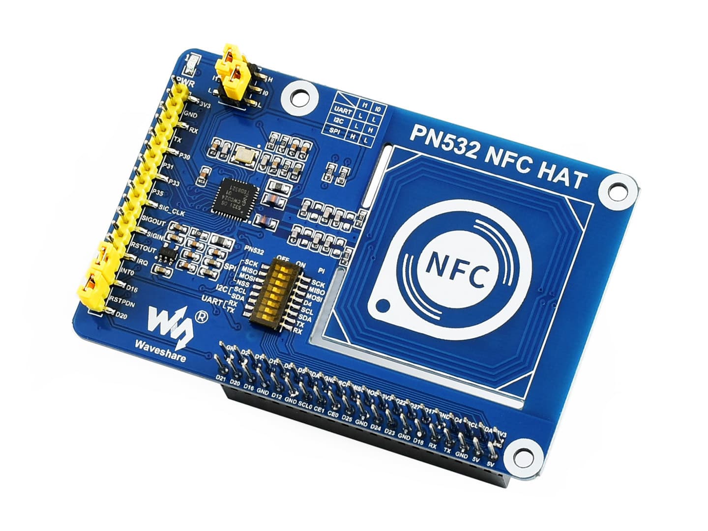 PN532 NFC HAT для Raspberry Pi, I2C/SPI/UART — фото 2