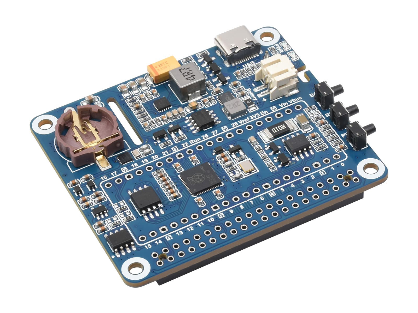 Шляпа управления питанием для Raspberry Pi, поддерживает одновременную зарядку и выходную мощность, встроенные часы реального времени и несколько схем защиты. — фото 2