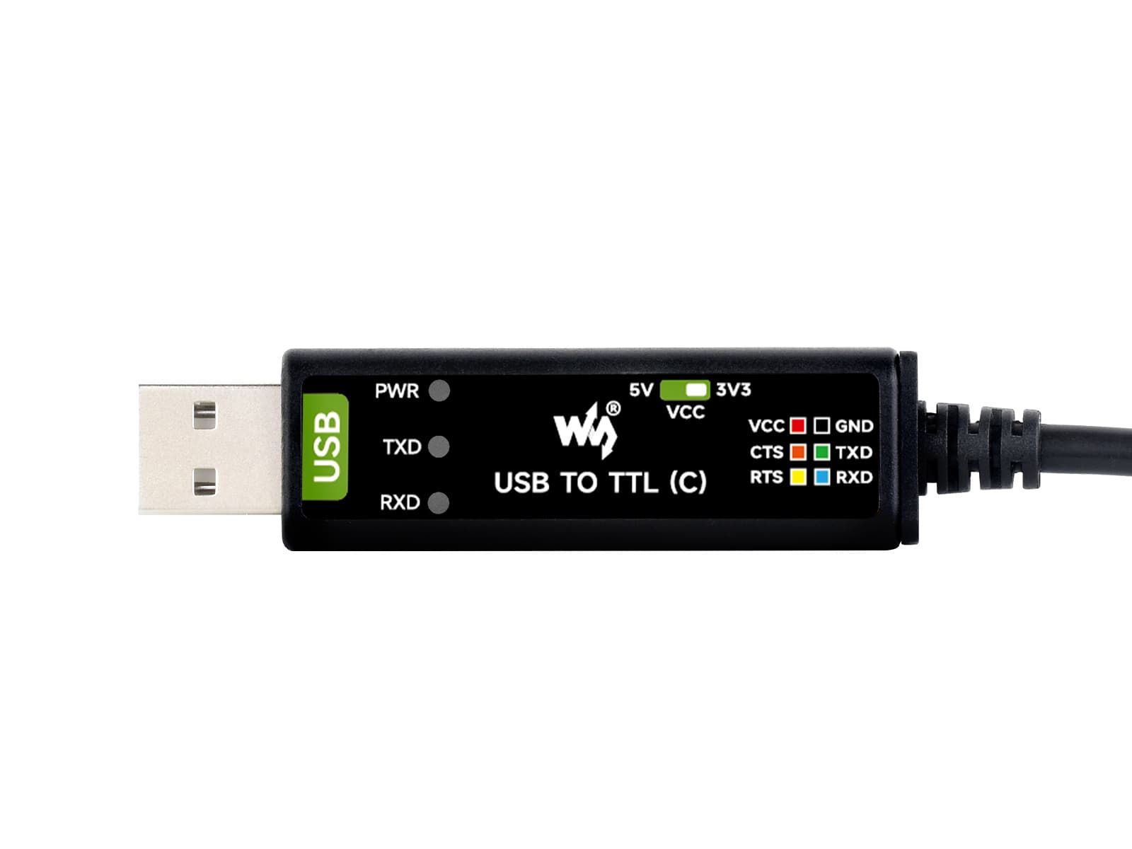 Промышленный 6-контактный последовательный кабель USB TO TTL (C), оригинальный чип FT232RNL, несколько схем защиты, поддержка нескольких систем, с аппаратным управлением потоком — фото 2