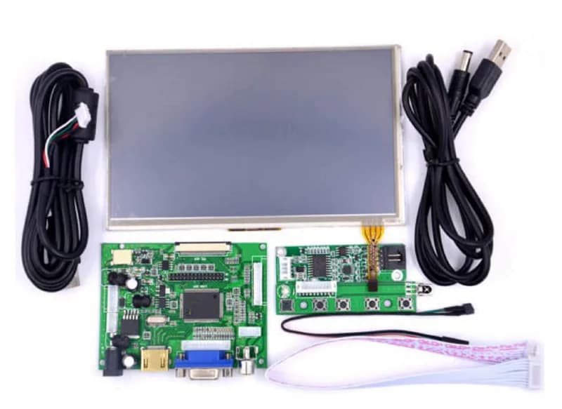 7-дюймовый сенсорный ЖК-дисплей Raspberry Pi с комплектом входной платы HDMI VGA