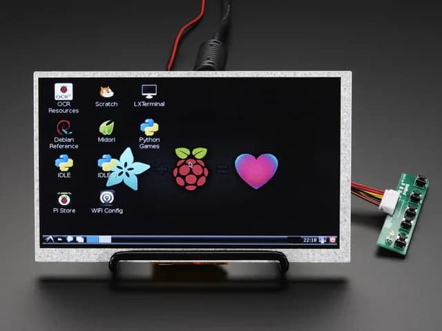 HDMI 4 Pi: 7-дюймовый дисплей (без сенсорного экрана) с мини-драйвером — 800x480 HDMI