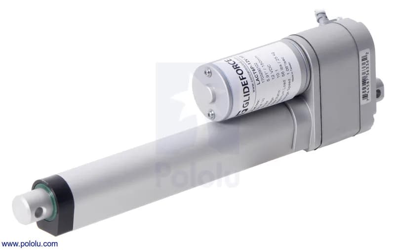 Glideforce LACT6P-12V-05 Легкий линейный привод с обратной связью: 15 кгс, ход 6 дюймов (используемый 5,9 дюйма), 1,7 дюйма/с, 12 В