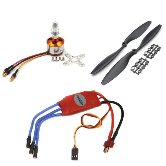 A2212 1400KV BLDC Motor и Simonk 30A ESC с пропеллерами 1045 для радиоуправляемых дронов