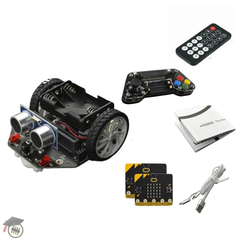 micro: Maqueen Lite (с micro:bit V2/ micro:геймпадом/ИК-пультом дистанционного управления)