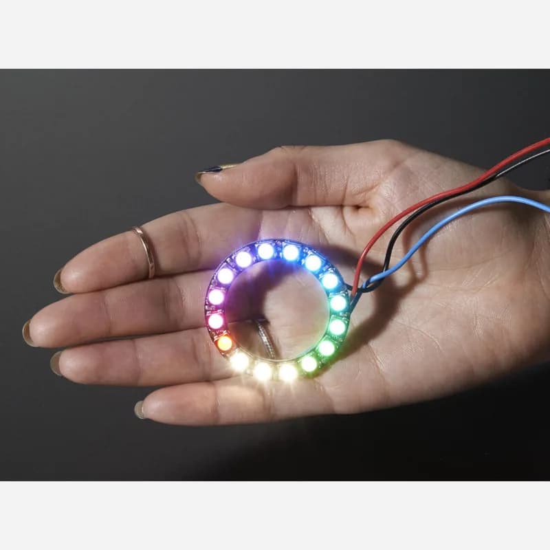 NeoPixel Ring — 16 светодиодов RGBW по 5050 пикселей со встроенными драйверами — натуральный белый — ~4500K