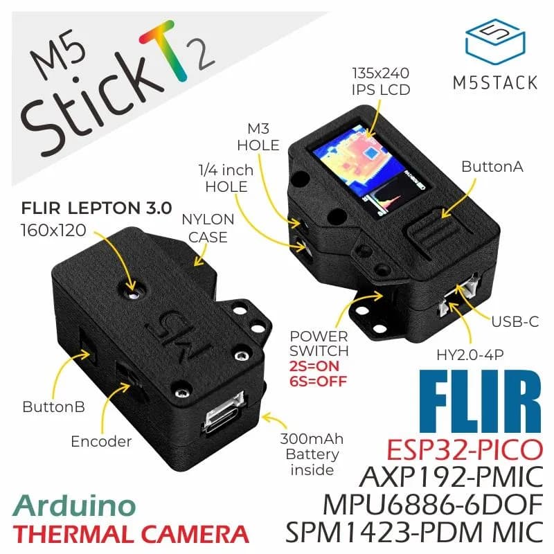 M5StickT2 ESP32 Лептон 3.0