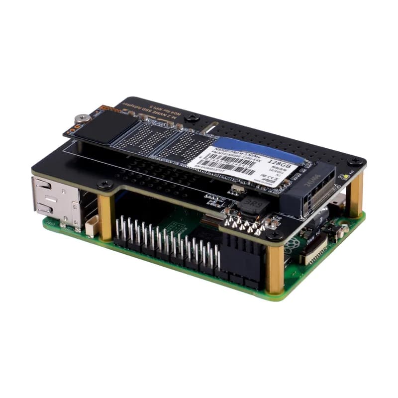 52Pi N04 Адаптер M.2 NVMe к PCIe для Raspberry Pi 5, поддержка M.2 NVMe SSD 2230 2242 2260 2280