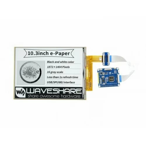 1872×1404, 10,3-дюймовый гибкий дисплей E-Ink HAT для Raspberry Pi