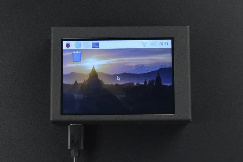 Металлический корпус Raspberry Pi 4 с сенсорным TFT-экраном 3,5 дюйма, 480x320 пикселей