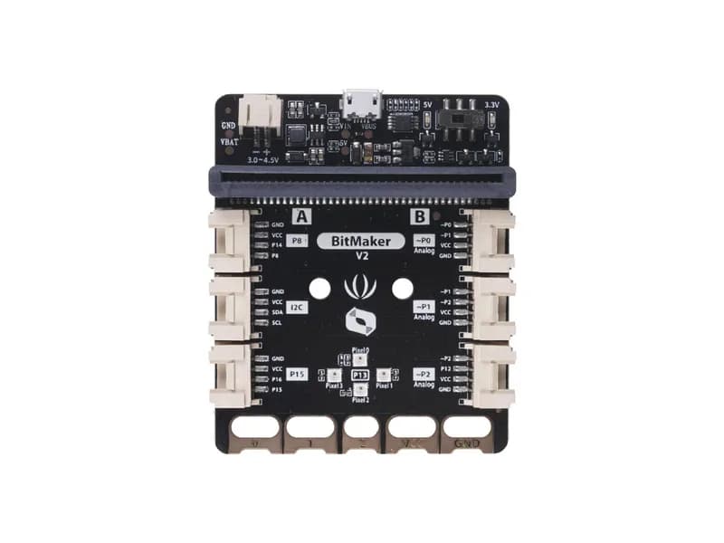 BitMaker_V2 — разъем для аккумулятора JST 2.0 и 6 разъемов Grove