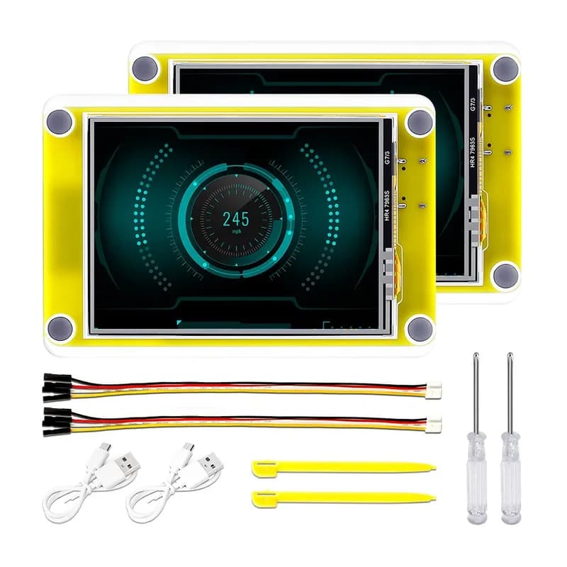 2 PACK 2,4-дюймовый ESP32 Solo Miner с ЖК-дисплеем. Соло-майнер криптовалюты с хешрейтом 1000 кГц/с, встроенным Wi-Fi и BLE.