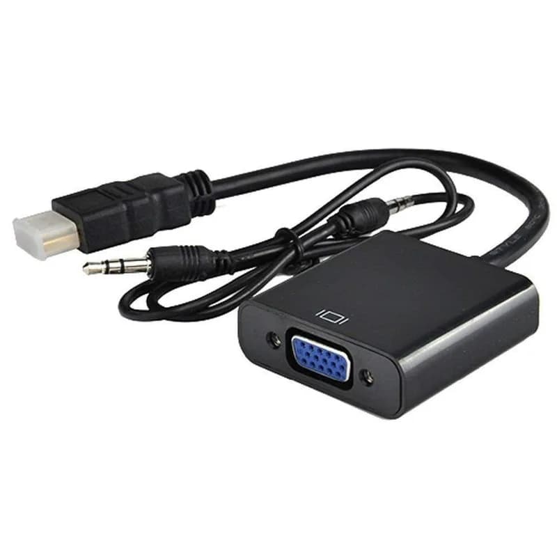Конвертер HDMI в VGA со звуком - черный