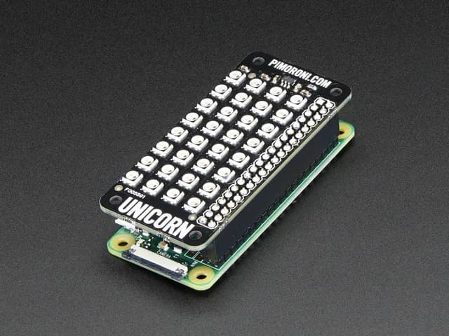 Pimoroni Unicorn pHAT - Светодиодный экран RGB 4x8 для Raspberry Pi
