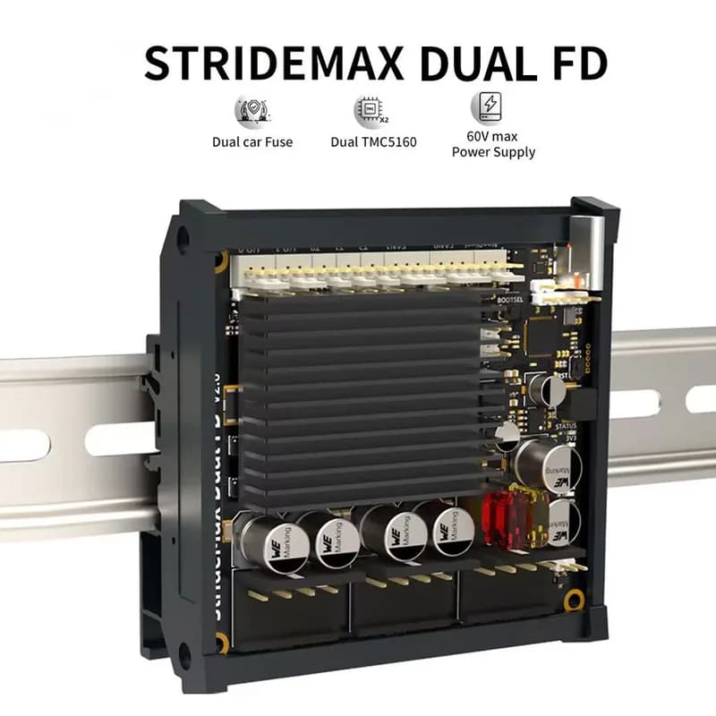 FYSETC StrideMax Dual FD Материнская плата с двумя Tmc5160 и автомобильным предохранителем 60 В Макс. Платы поддерживают Klipper и RRF для 3D-принтеров Voron VZ