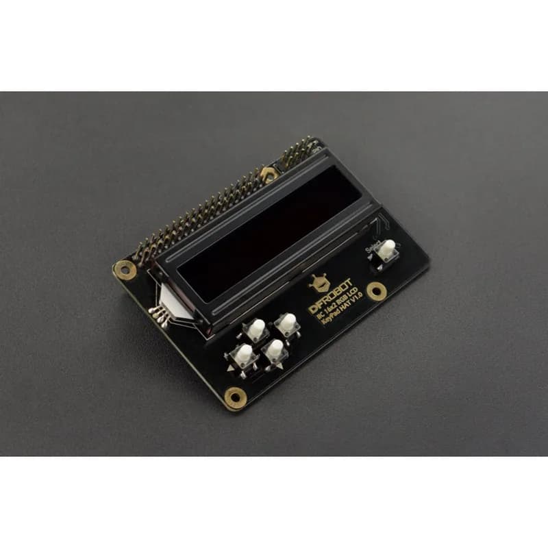 IIC 16x2 RGB ЖК-клавиатура HAT V1.0 (черный)