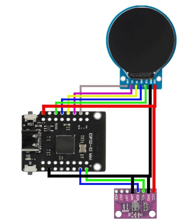 Дисплей Luftqualitätsüberwachung с датчиком ESP32 и CCS811