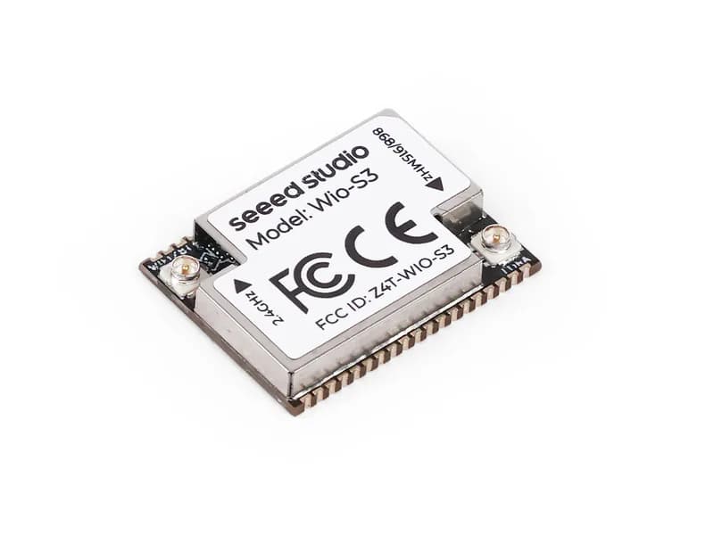 Беспроводной модуль Wio-S3 со встроенными IPEX, ESP32-S3R8, двухъядерными процессорами Xtensa® LX7 и SX1262, LoRaWAN, Wi-Fi и BLE, поддерживает EU868 и US915.