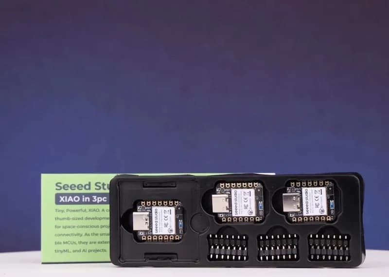 Пакет XIAO ESP32S3 из 3 шт. — Wi-Fi 2,4 ГГц, BLE 5.0, 8 МБ PSRAM, 8 МБ флэш-памяти, двухъядерный процессор, поддержка зарядки аккумулятора, энергоэффективность и богатый интерфейс, идеально подходит для умных домов, Интернета вещей, носимых устройств и робототехники.