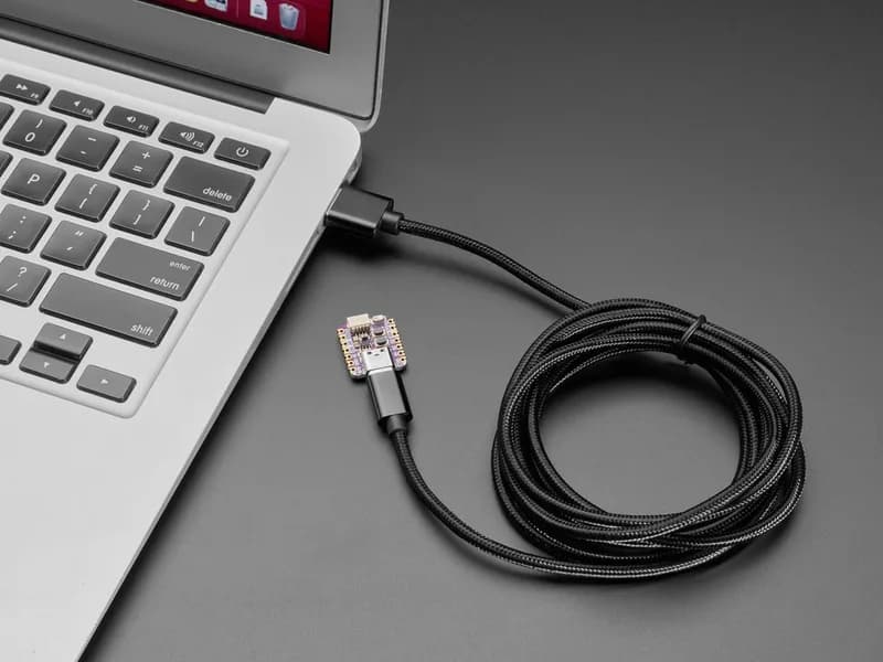 Черный тканый кабель USB C — USB A — длина 2 метра