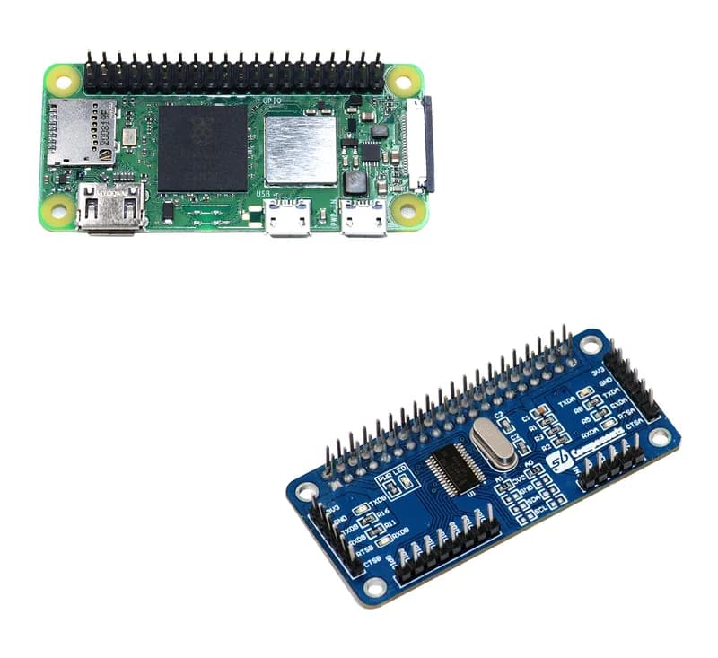 Pi Zero 2 Вт с последовательным расширением HAT