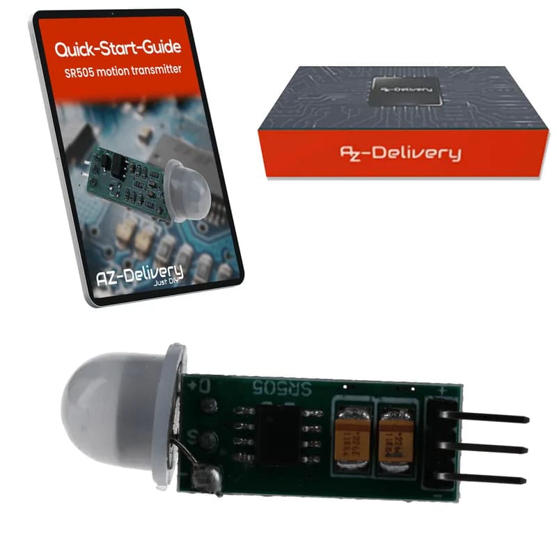 SR505 Mini PIR Bewegungssensor 4,5–20V – Модуль инфракрасного ИК-датчика для Arduino, 100° Erfassung, 4m Reichweite, kompakter Bewegungsmelder, HC-SR501 Alternative