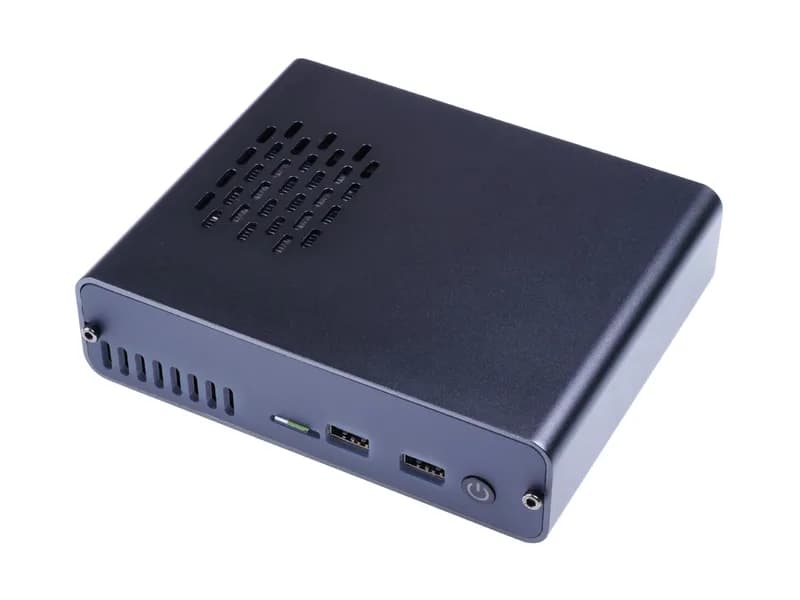 DeskPi Pro для Raspberry Pi 4 — поддержка 2,5-дюймовых жестких дисков/твердотельных накопителей, 2 полноразмерных порта HDMI, кулер Ice Tower