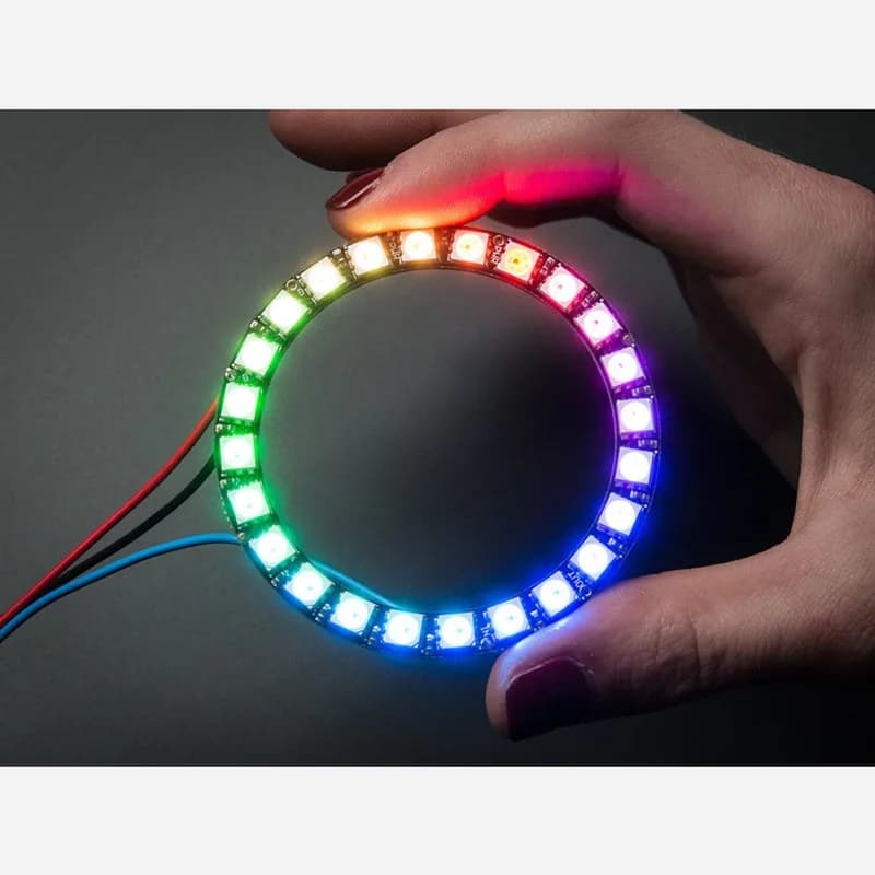 Кольцо Adafruit NeoPixel — светодиод RGB со встроенными драйверами — 24 пикселя