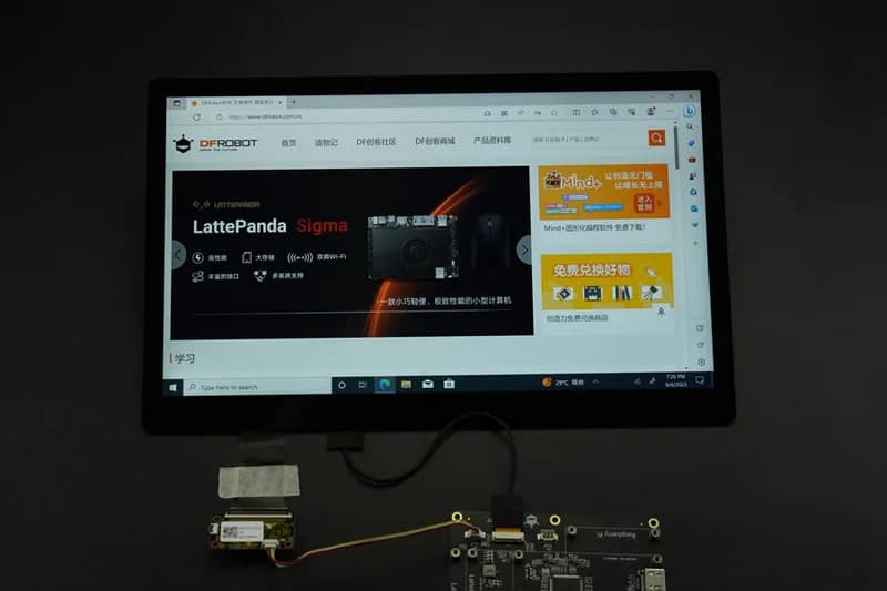 15,6-дюймовый сенсорный экран и дисплей IPS Type-C с разрешением 1920x1280 для Raspberry Pi LattePanda