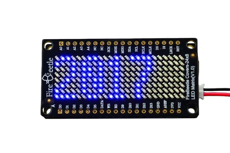 Откройте для себя светодиодную матрицу FireBeetle 24x8 для проектов Интернета вещей!