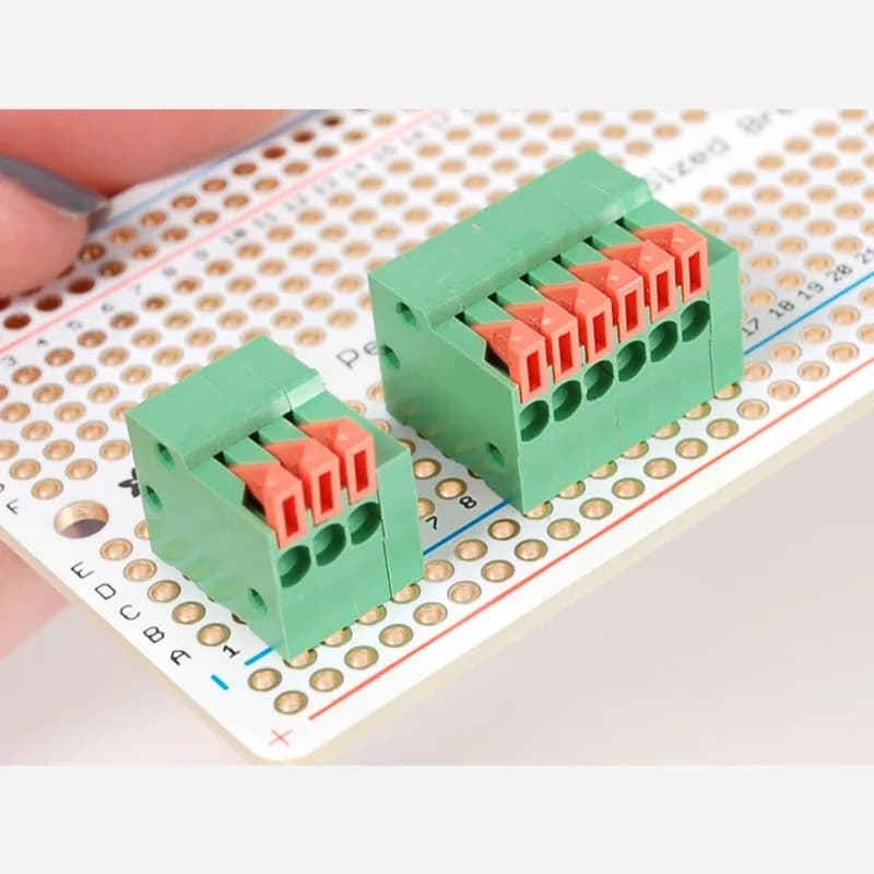 Конфигурируемые пружинные клеммные колодки — 3-контактные, шаг 0,1 R/A — x 5