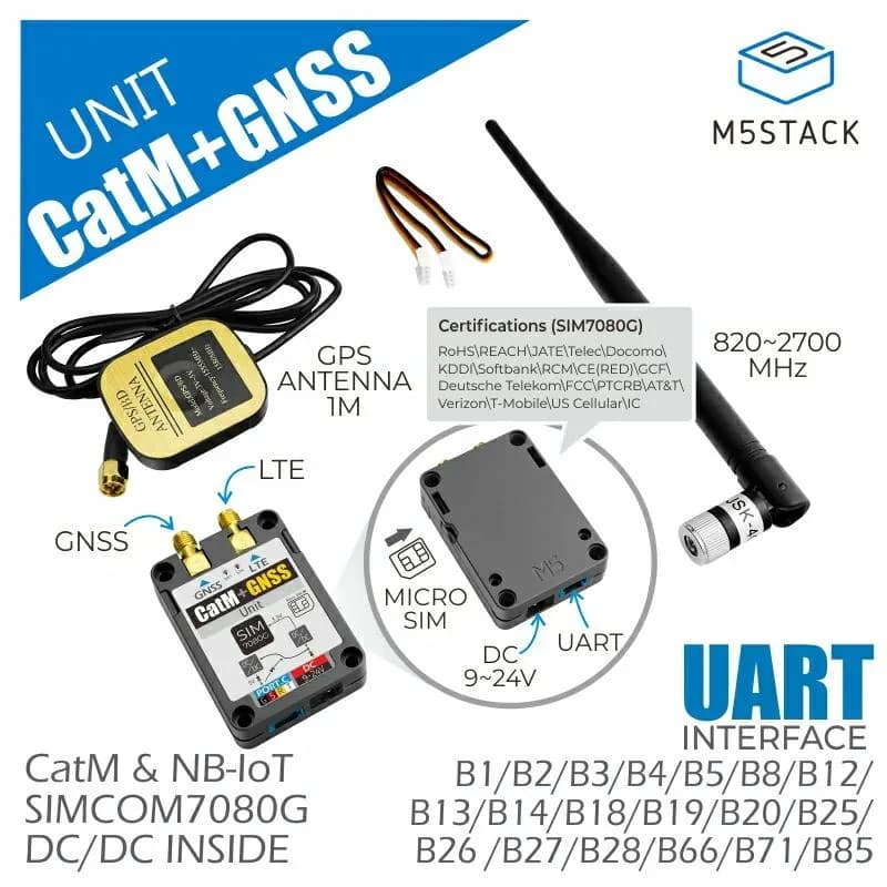 M5Stack SIM7080G CAT-M/NB-IoT+GNSS