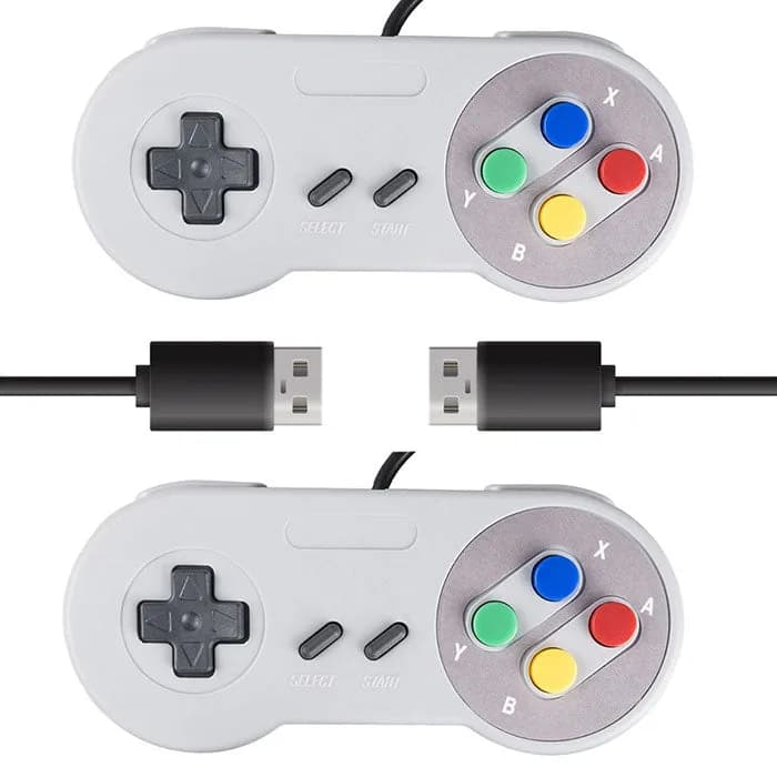 Проводной USB-аркадный геймпад Nintendo SNES Joypad для ПК (2 упаковки) для Raspberry Pi 5/4B/3B +/3B