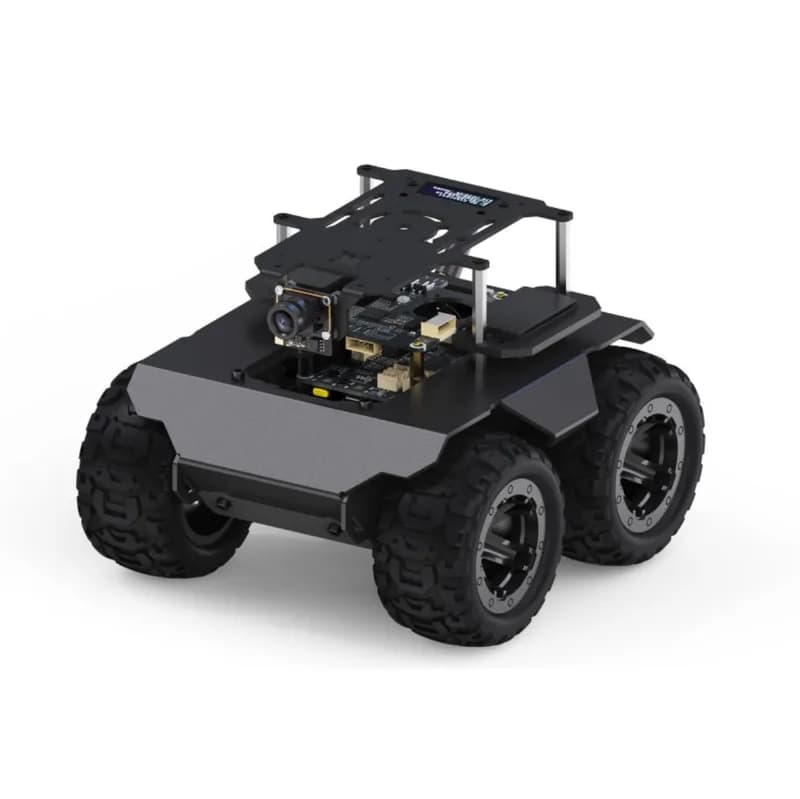 Робот RaspRover 4WD AI для Raspberry Pi 5 — два контроллера, металлический корпус, компьютерное зрение