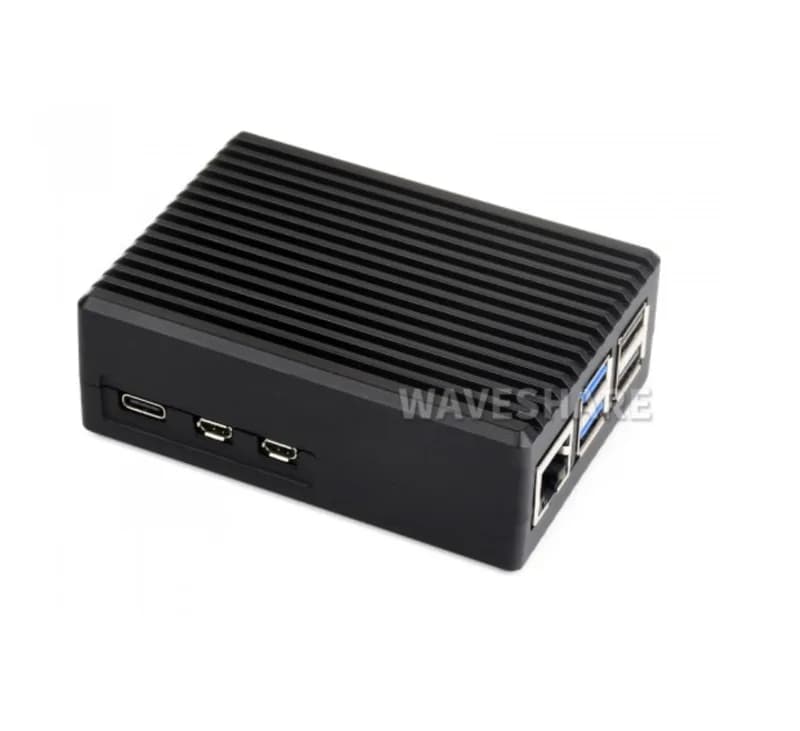 Чехол с рифленой алюминиевой полосой для Raspberry Pi 5