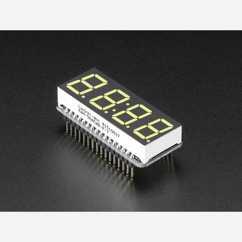 Adafruit 4-значный 7-сегментный светодиодный матричный дисплей FeatherWing - белый