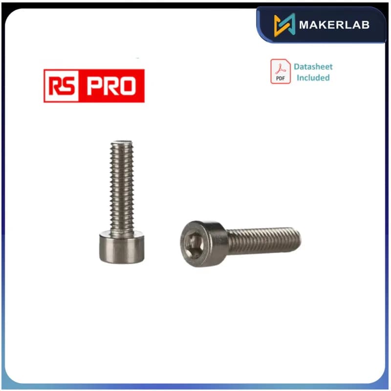 660-4636 | RS PRO Винт с шестигранной головкой из нержавеющей стали, DIN 912, M3 x 10 мм (1 упаковка из 50 шт.)