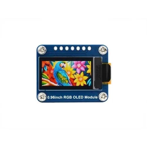 0,96-дюймовый модуль RGB OLED-дисплея, разрешение 64 × 128, 65 тыс. цветов, интерфейс SPI