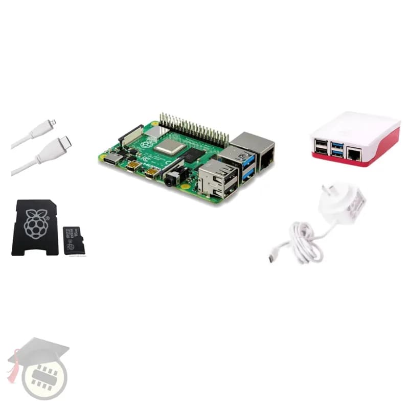 Стартовый комплект Pakronics® Raspberry Pi® 4 Model B, 4 ГБ — белый