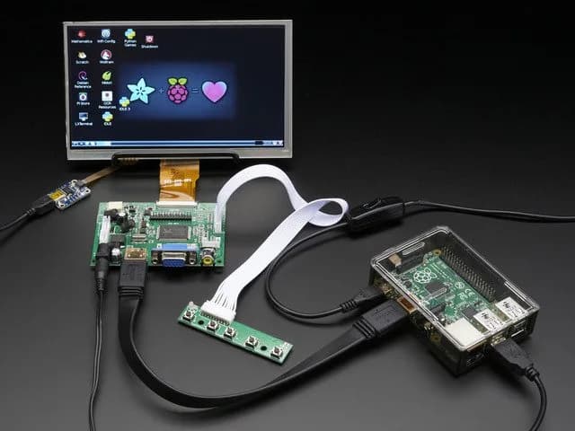 HDMI 4 Pi: 7 дисплеев с сенсорным экраном 1024x600 — HDMI/VGA/NTSC/PAL