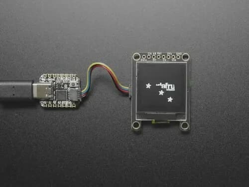 Монохромный графический OLED-дисплей Adafruit с диагональю 1,12 дюйма и разрешением 128 x 128 пикселей.