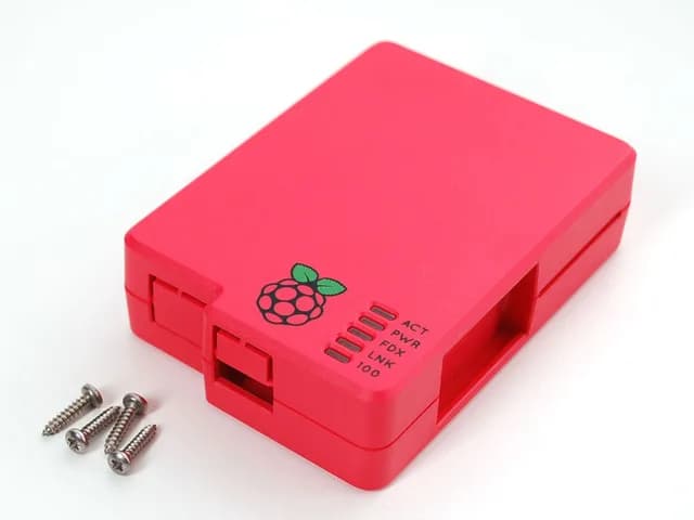 Корпус малинового цвета для компьютеров Raspberry Pi Model B