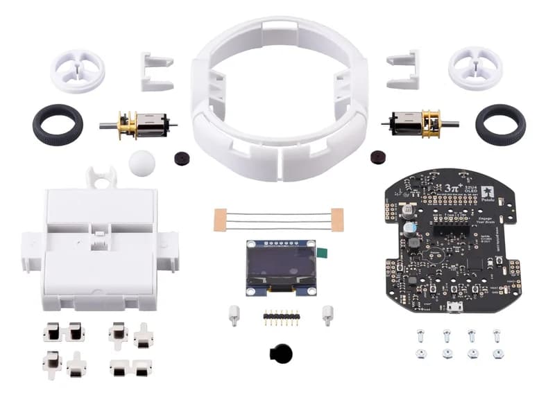 Комплект робота 3pi+ 32U4 OLED с двигателями 30:1 MP