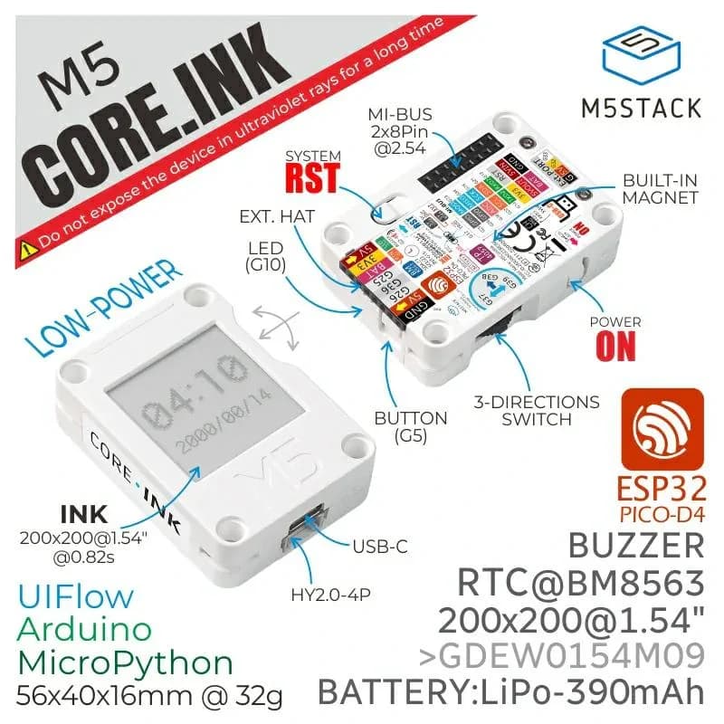 M5Stack CoreInk 1.5 Эйнк