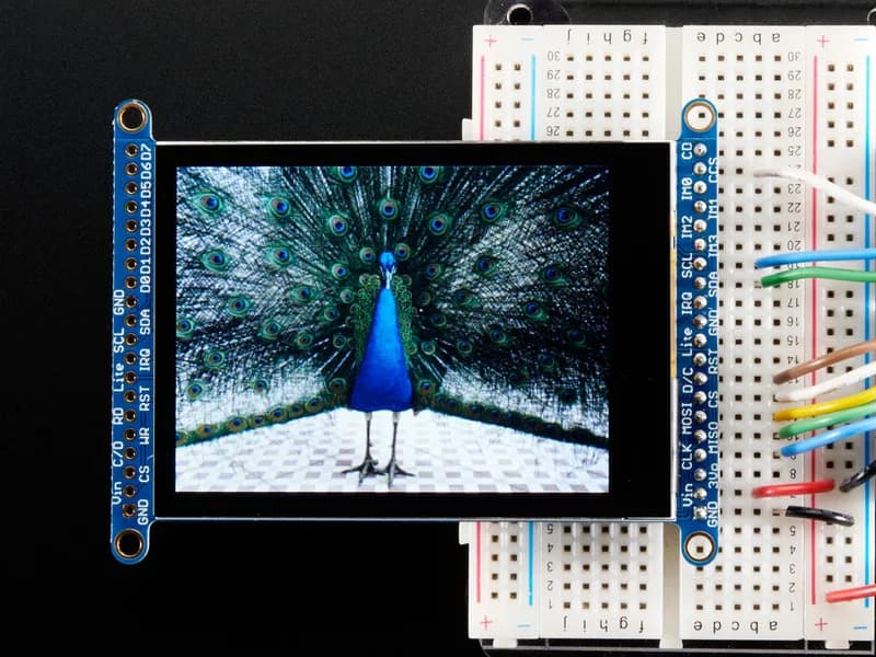2,8-дюймовый TFT-дисплей с сенсорной коммутационной платой с разъемом MicroSD и разъемом EYESPI