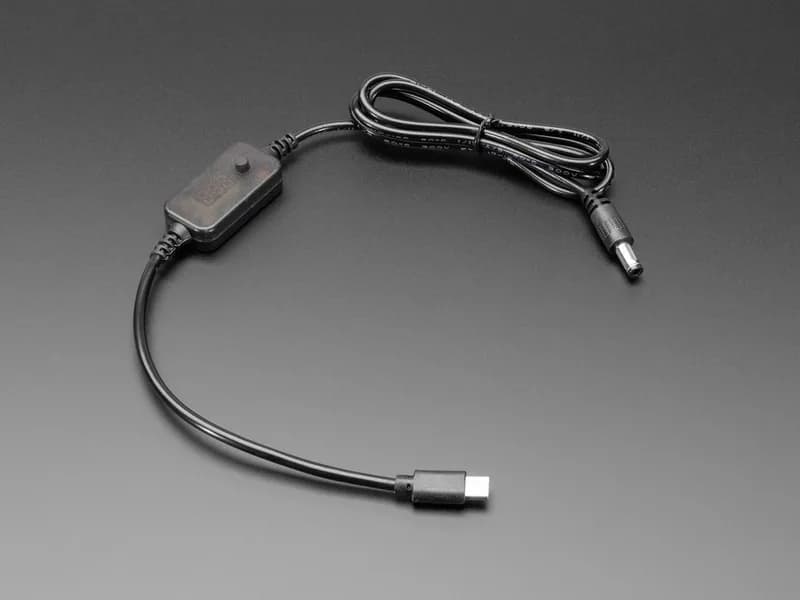 Кабель USB C PD до 2,1 мм с кнопкой выбора напряжения